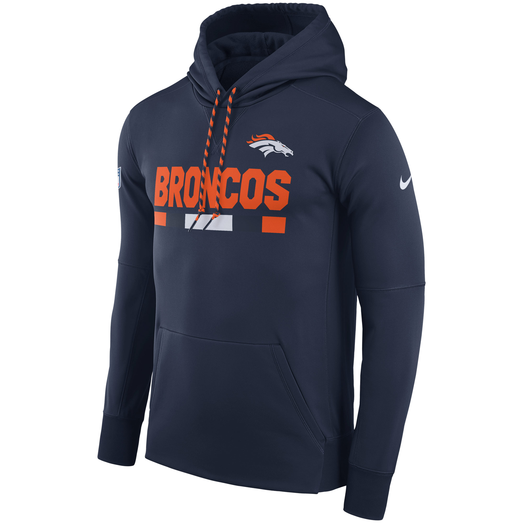 NFL Men Denver Broncos Nike Navy Sideline ThermaFit Performance PO Hoodie->jacksonville jaguars->NFL Jersey